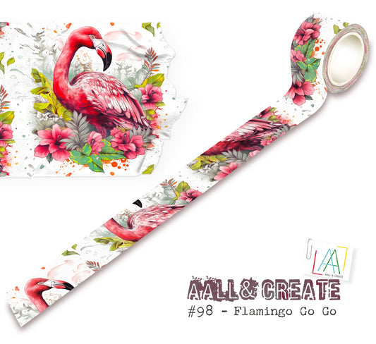  AALL & CREATE - Washi Tape  - Flamingo Go Go  #98