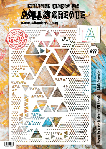 AALL & CREATE -A4 Stencil - Totally Triangular # 99