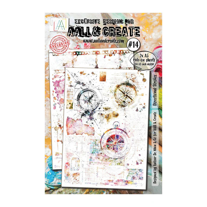 AALL & Create Rub-on Sheets Directional Strokes #14