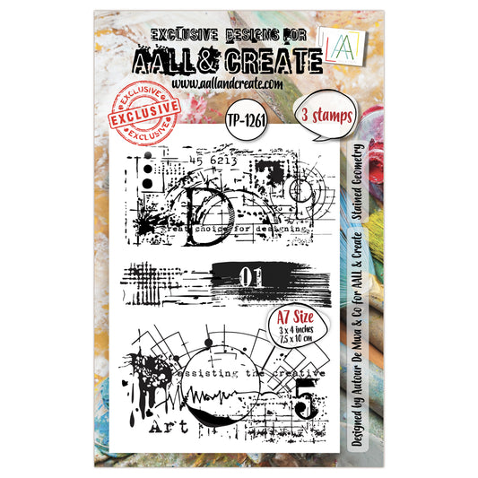 AALL & CREATE - A7 Stamps - Stained Geometry #1261