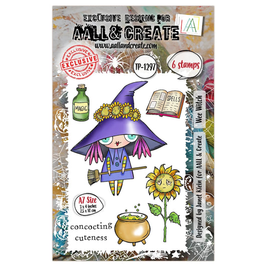 AALL & CREATE - A7 Stamps - Wee Witch #1297