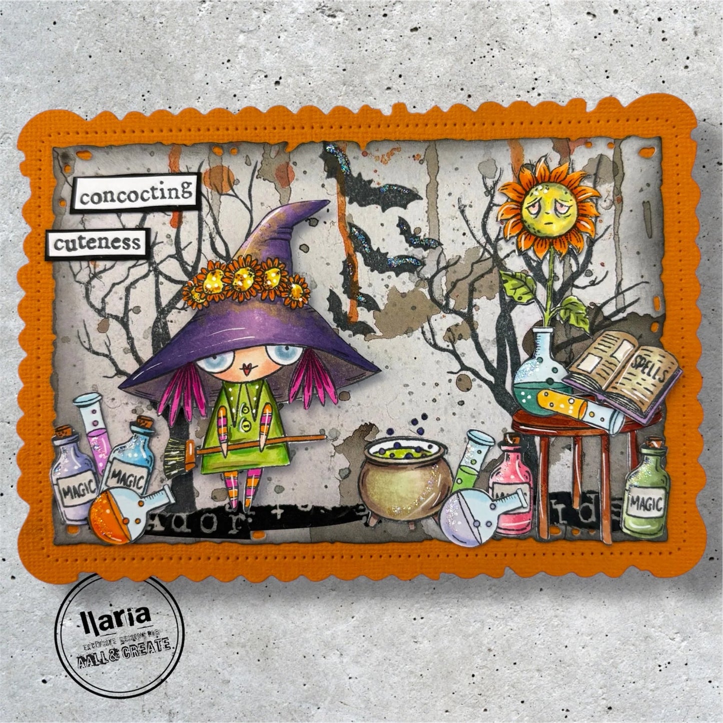 AALL & CREATE - A7 Stamps - Wee Witch #1297