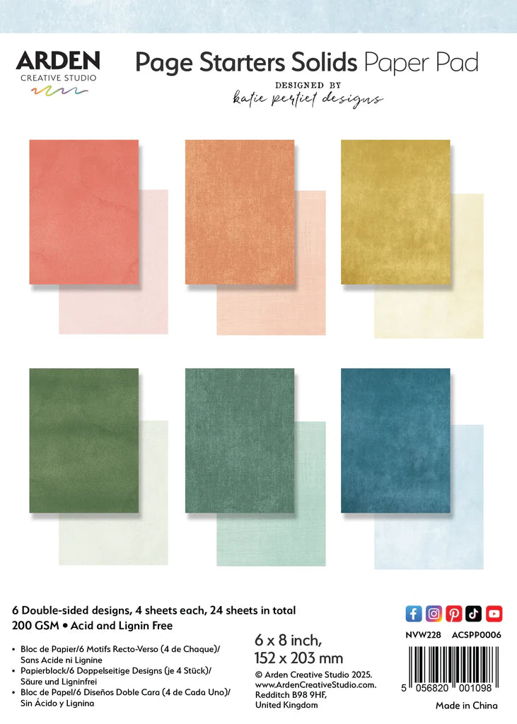 Arden Creative - Page Starters Solids Paper Pad