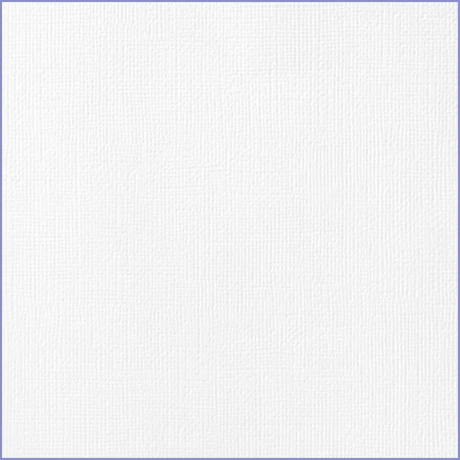 12 x 12 Textured Card - Canvas - White 216 gsm (Single Sheet)