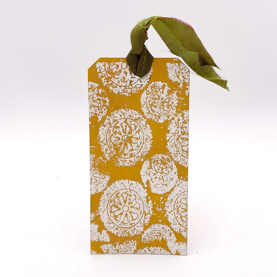 Cosmic Shimmer - Andy Skinner & Pre Cut Mounted Stamp - & Distressed Mandala