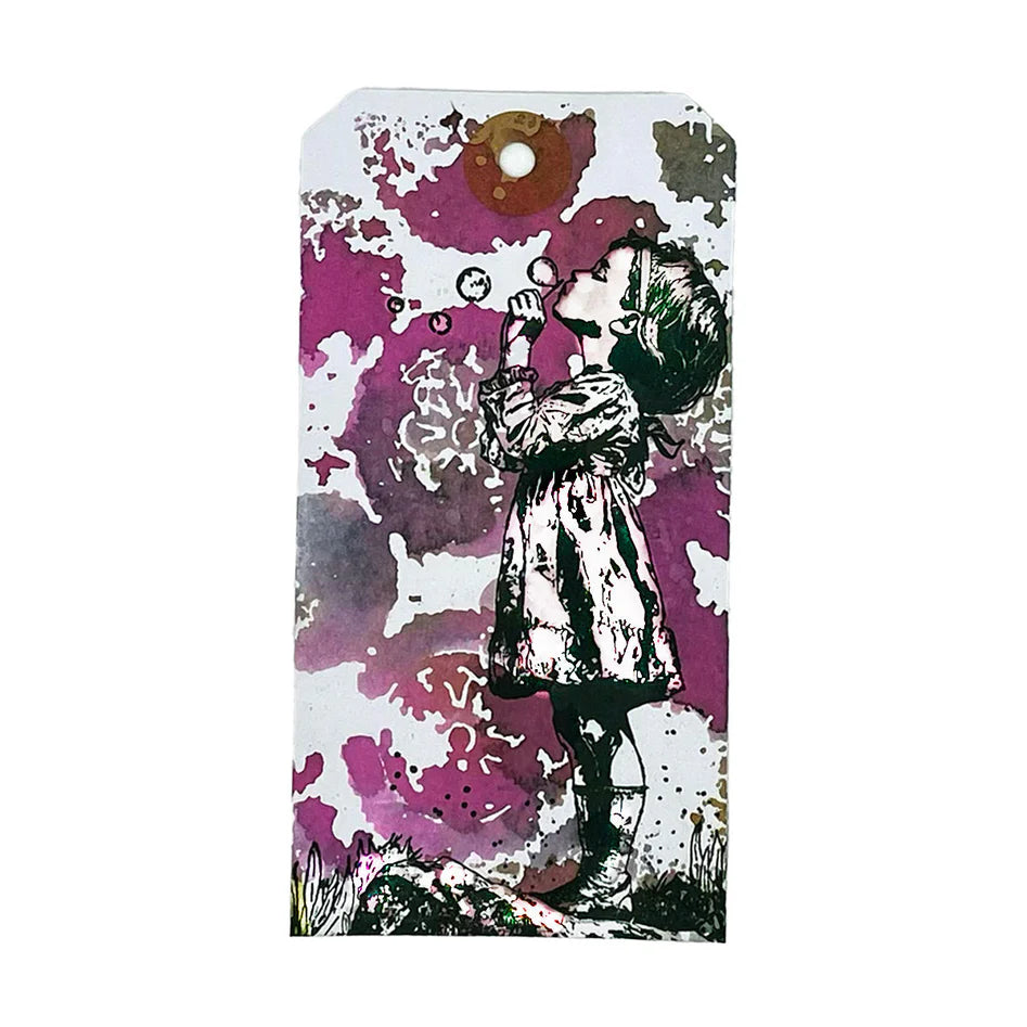 Cosmic Shimmer - Andy Skinner & Pre Cut Mounted Stamp - & Distressed Mandala