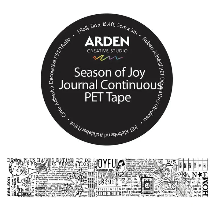 Arden Creative Studio - Season Of Joy Journal Continuous -Cut PET Tape