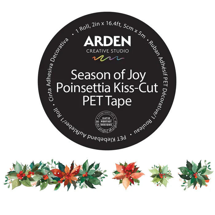 Arden Creative Studio - Season Of Joy Poinsettia Kiss-Cut PET Tape