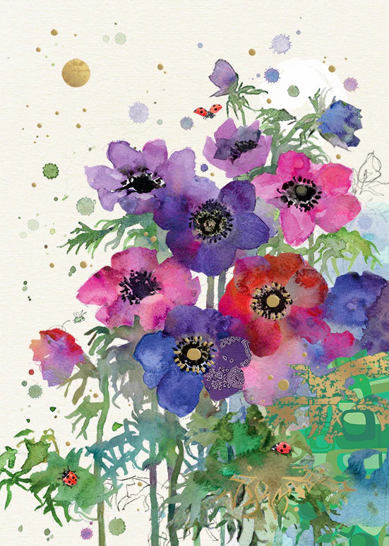Bug Art Luxury Greeting Cards - Anemones