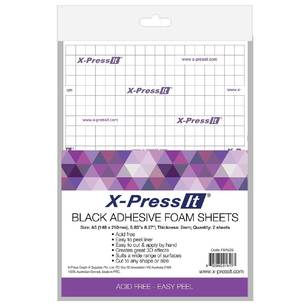 X -Press It - A5 Black Adhesive Foam Sheets