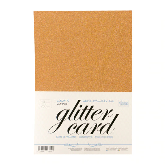 A4 Glitter Card 250gsm - Copper