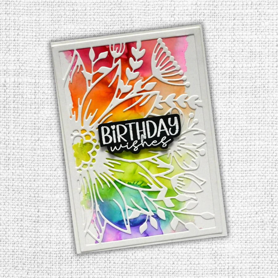 Paper Rose - Metal Die - Blooming Flowers Background