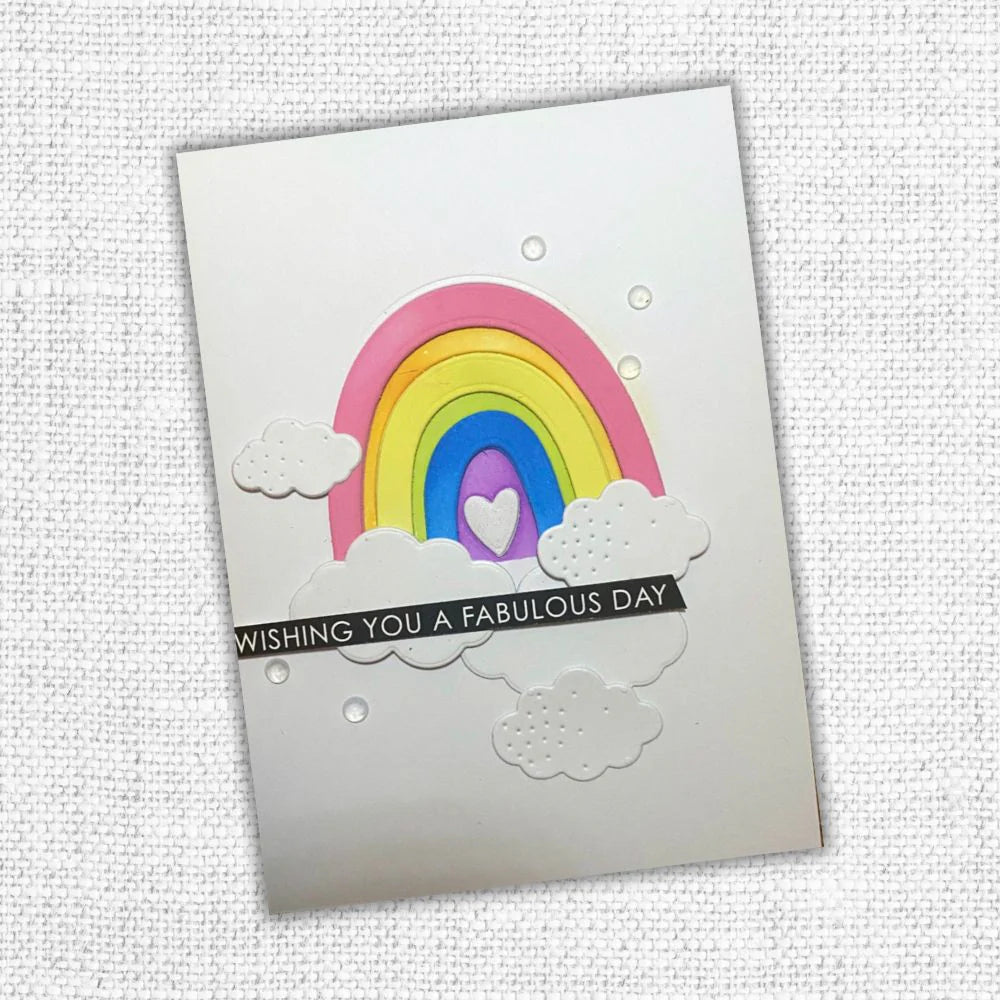 Paper Rose - Metal Cutting Die - Wonky Rainbow & Cloud
