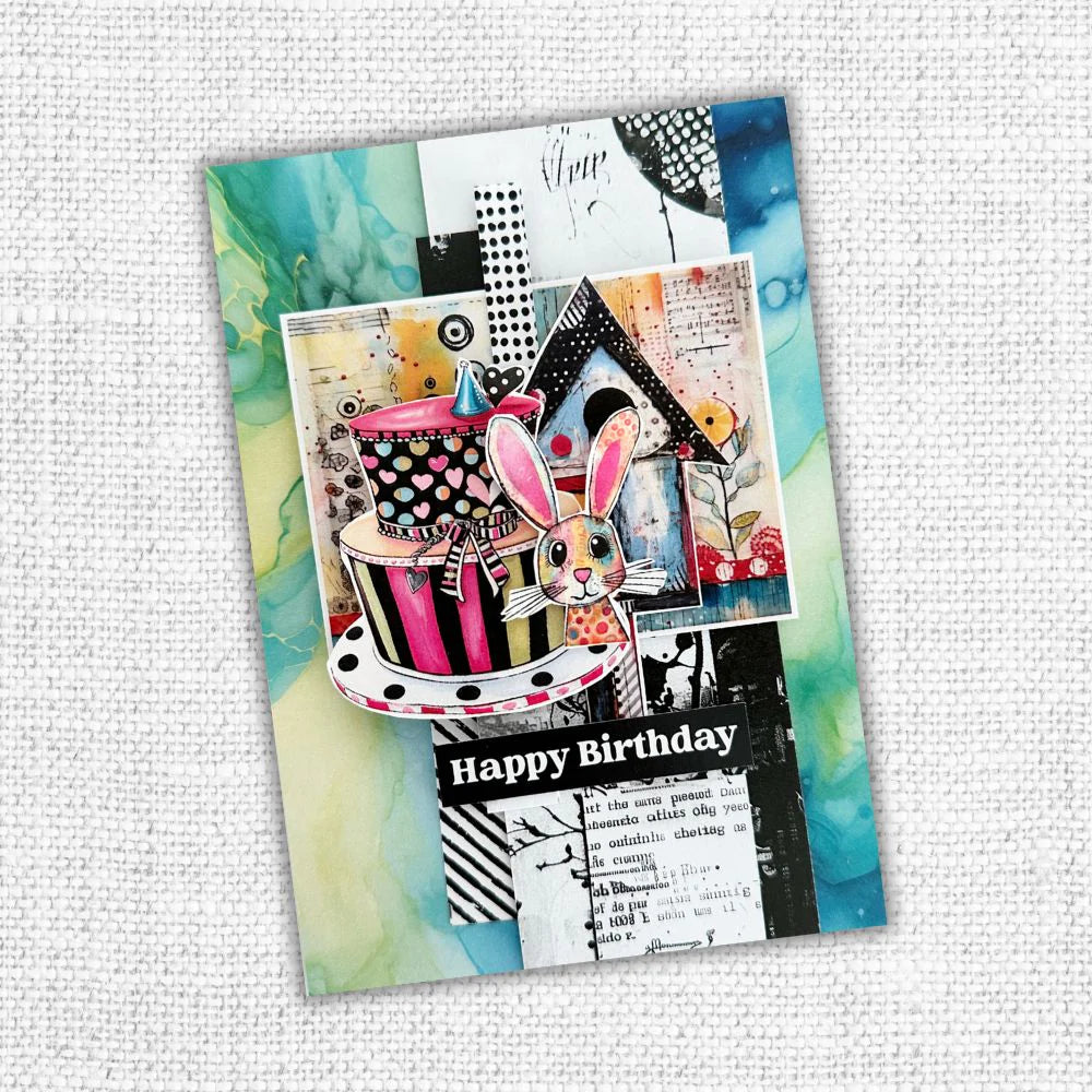 Paper Rose Embossed Die Cuts - Inky Colour