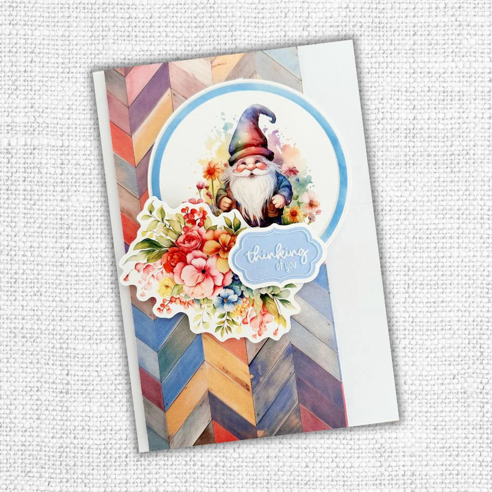 Paper Rose 6x8" Die Cuts & Sentiments - Rainbow Garden Quick Cards 2.0
