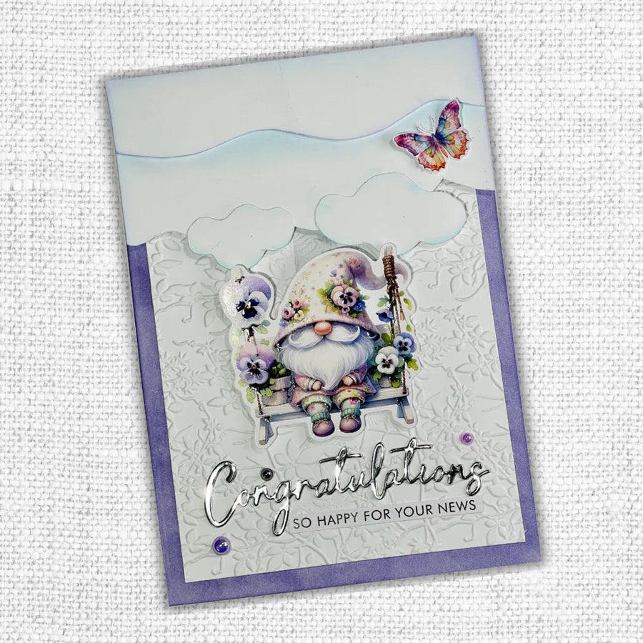 Paper Rose Embossed Die Cuts - Mothers Day Gnomes