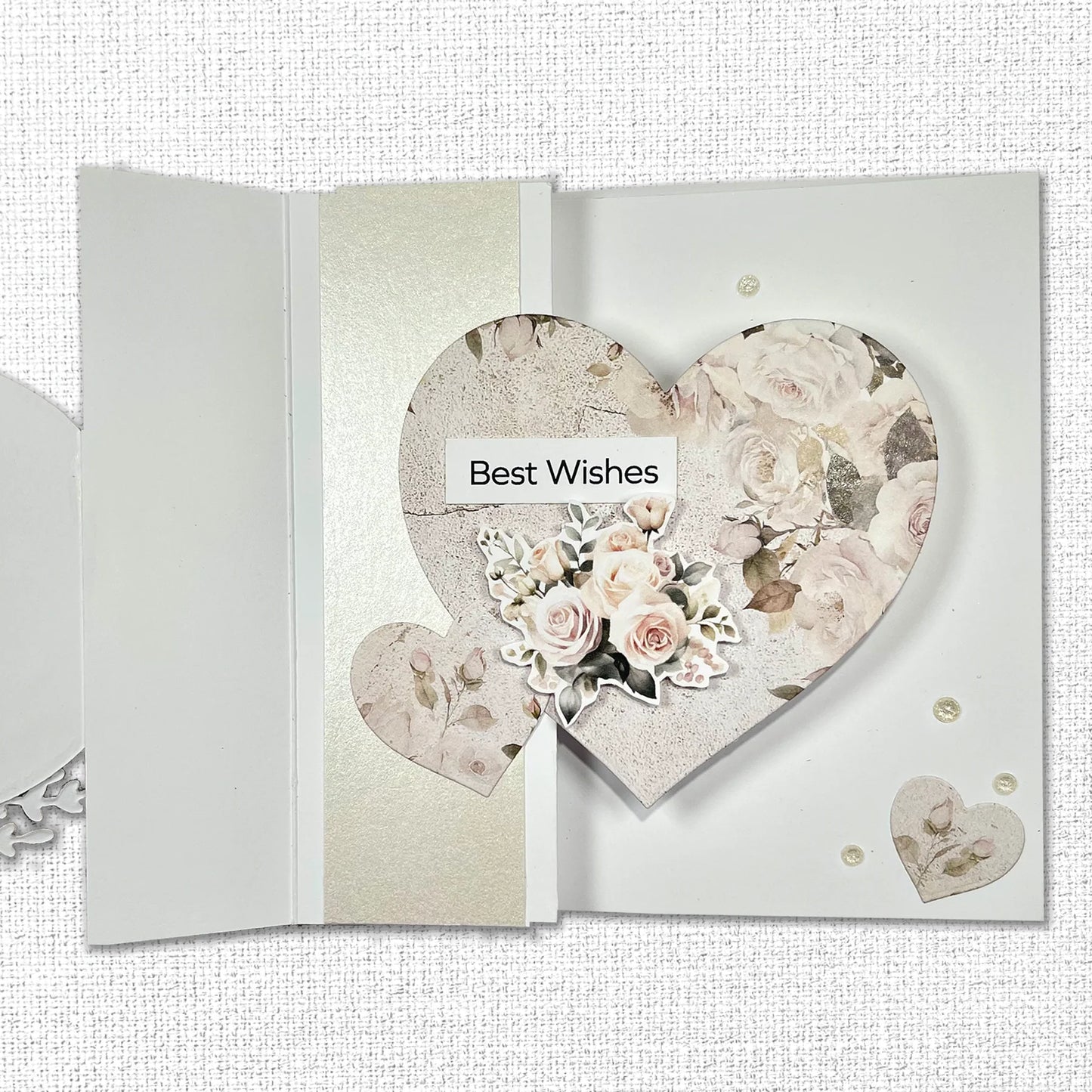 Paper Rose Embossed Die Cuts - Wedding Joy