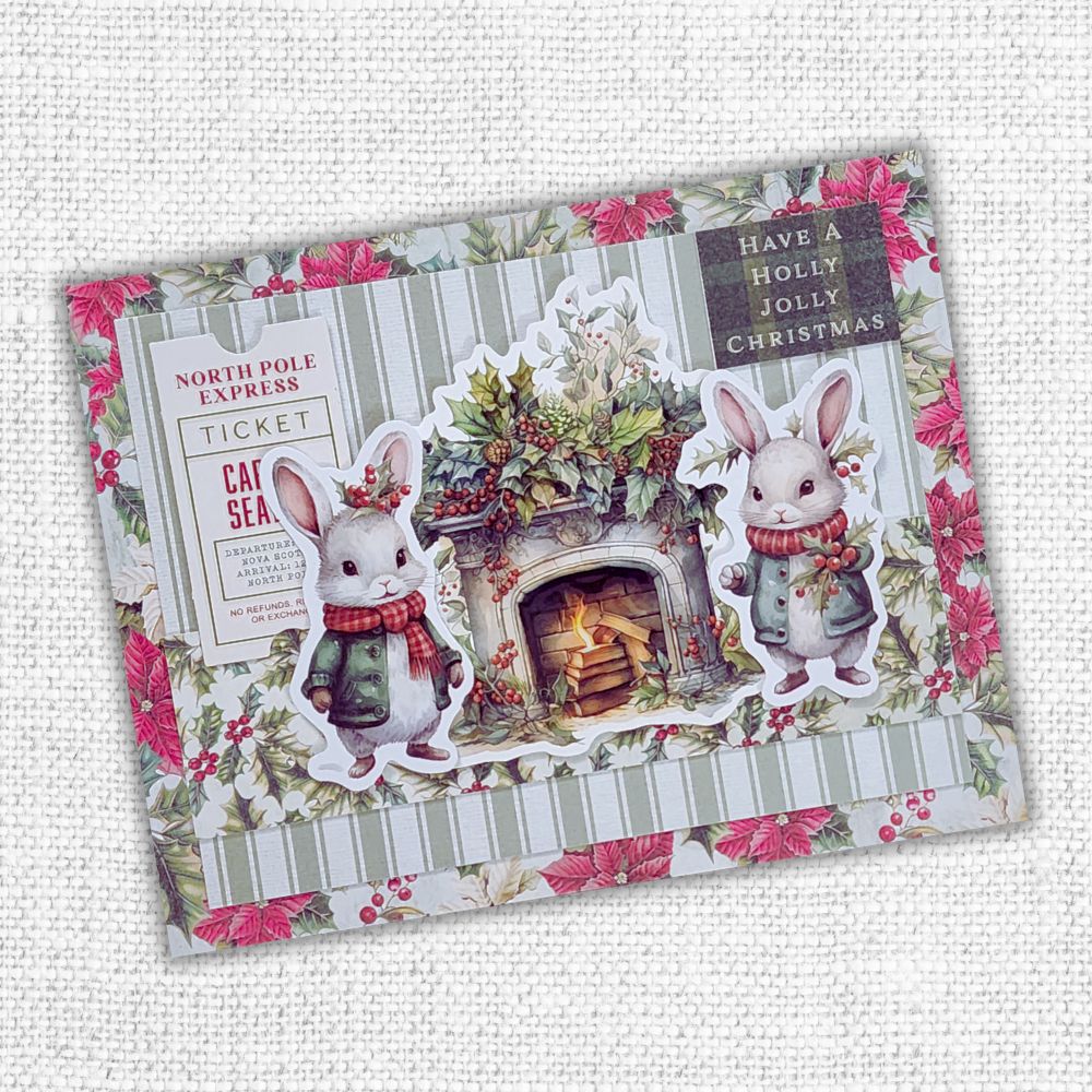 Paper Rose - Papercuts Card Making Kits - Christmas Holly