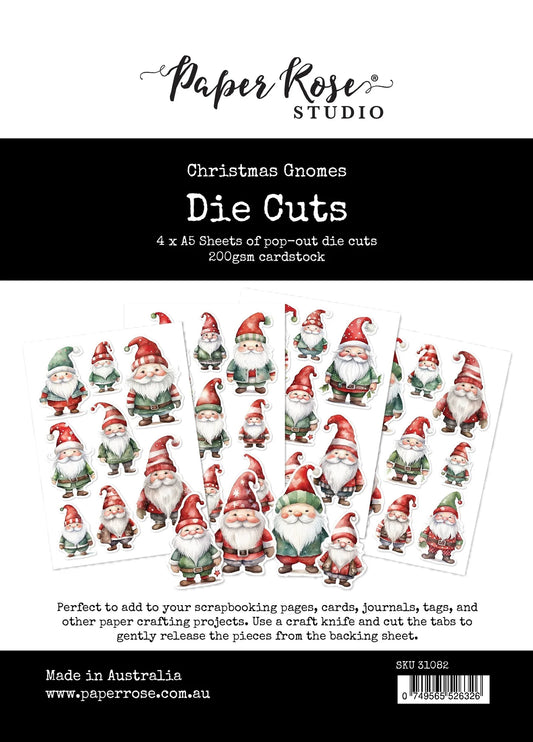 Paper Rose Cut Aparts - Christmas Gnomes & Elves