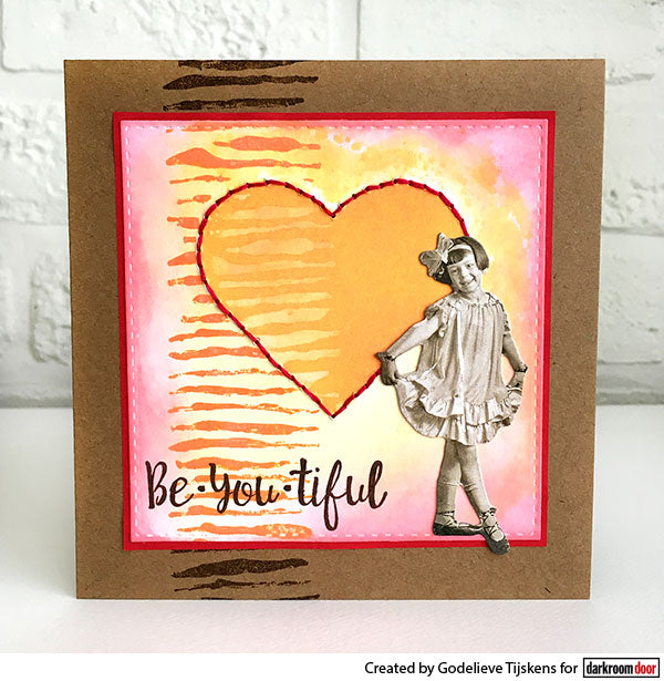 Rubber Stamp - Darkroom Door - Abstract Stamp - Uneven Lines