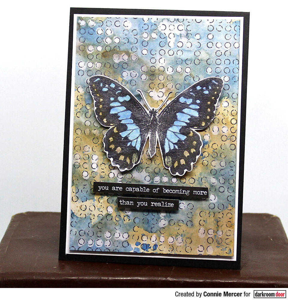 Rubber Stamp - Darkroom Door - Abstract Stamp - Faded Circles