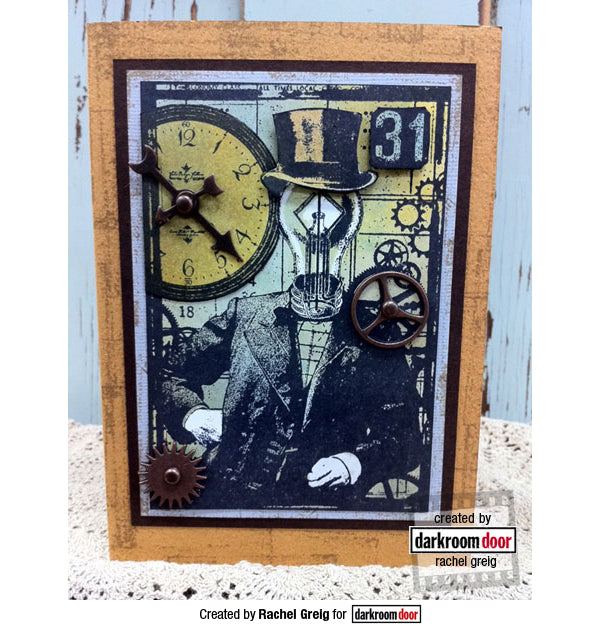 Rubber Stamp - Darkroom Door - Collage - Mr Bright Idea