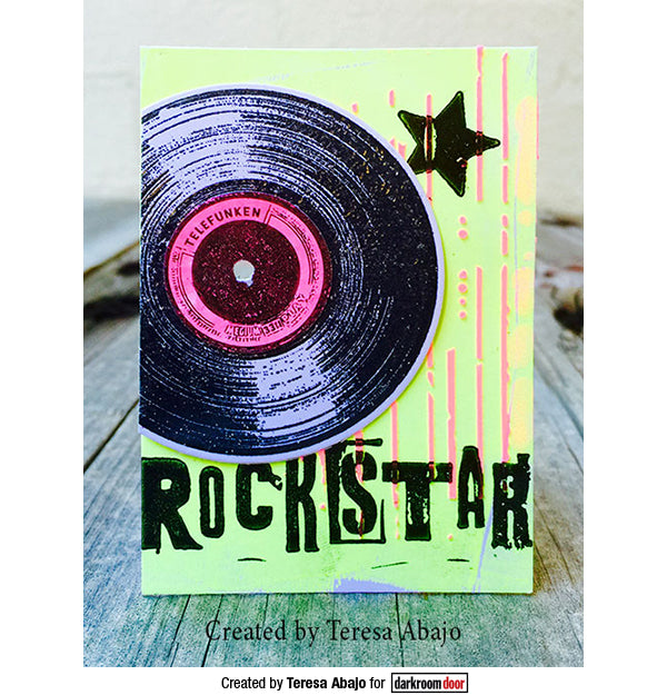 Rubber Stamp - Darkroom Door - Eclectic Stamp - Vinyl Record