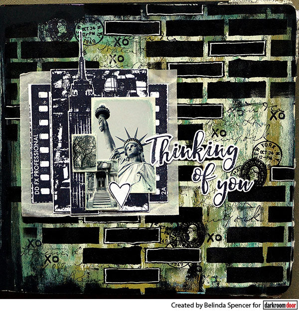 Stencil - Darkroom Door - Brick wall (Large)