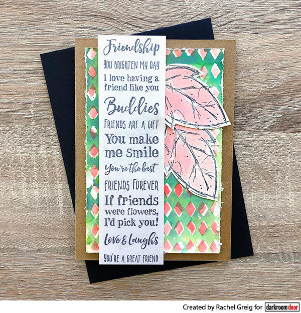 Rubber Stamp - Darkroom Door - Sentiment Stamp - Friendship