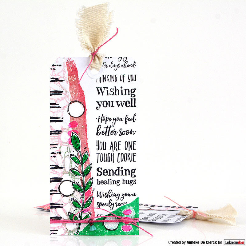 Rubber Stamp - Darkroom Door - Sentiment Stamp - Get Well Soon