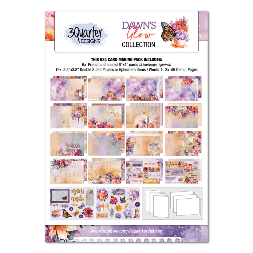 3 Quarter Designs - Dawns Glow 6x4 Card Pack