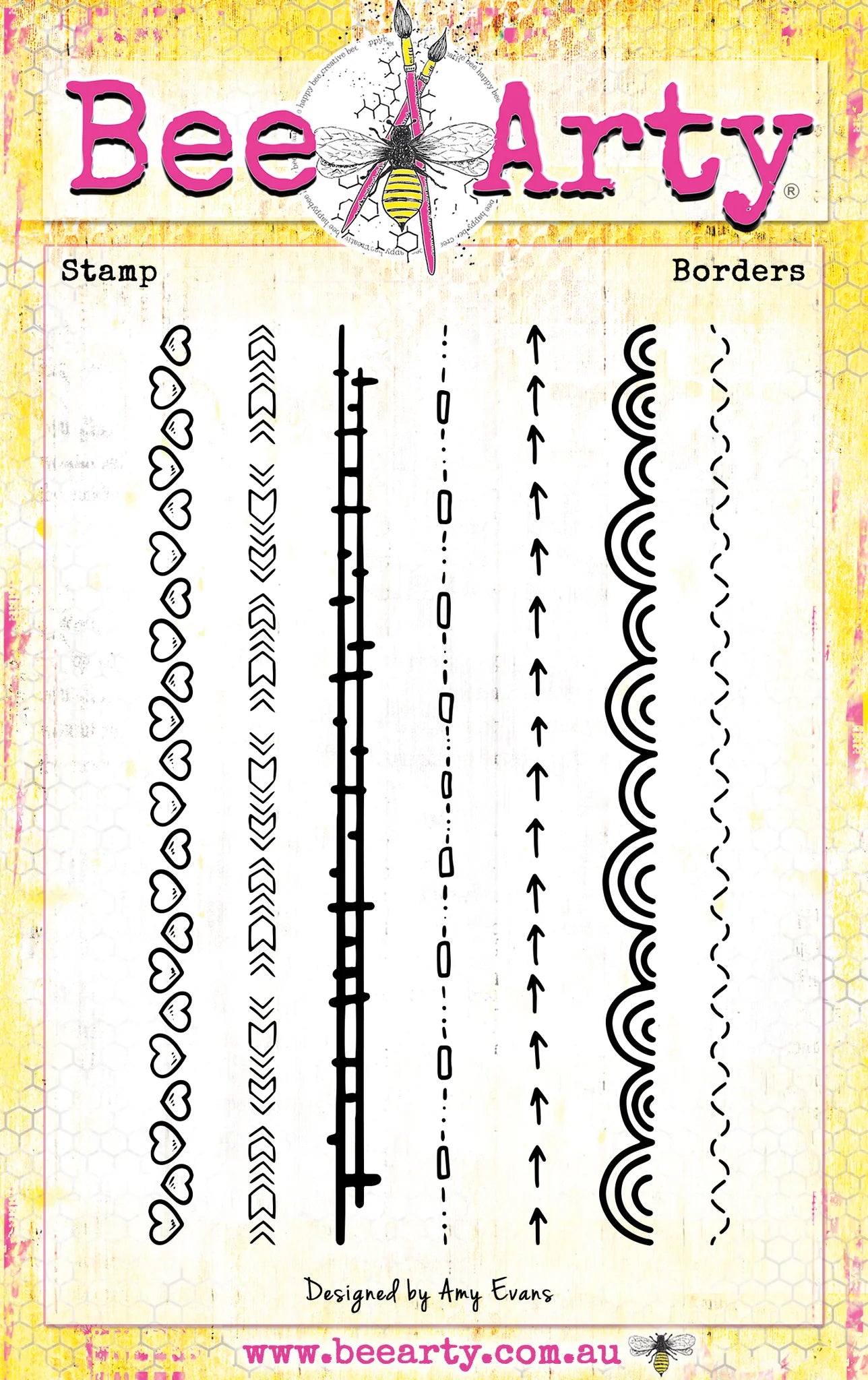 Bee Arty Acrylic Stamps - Day to Day Border