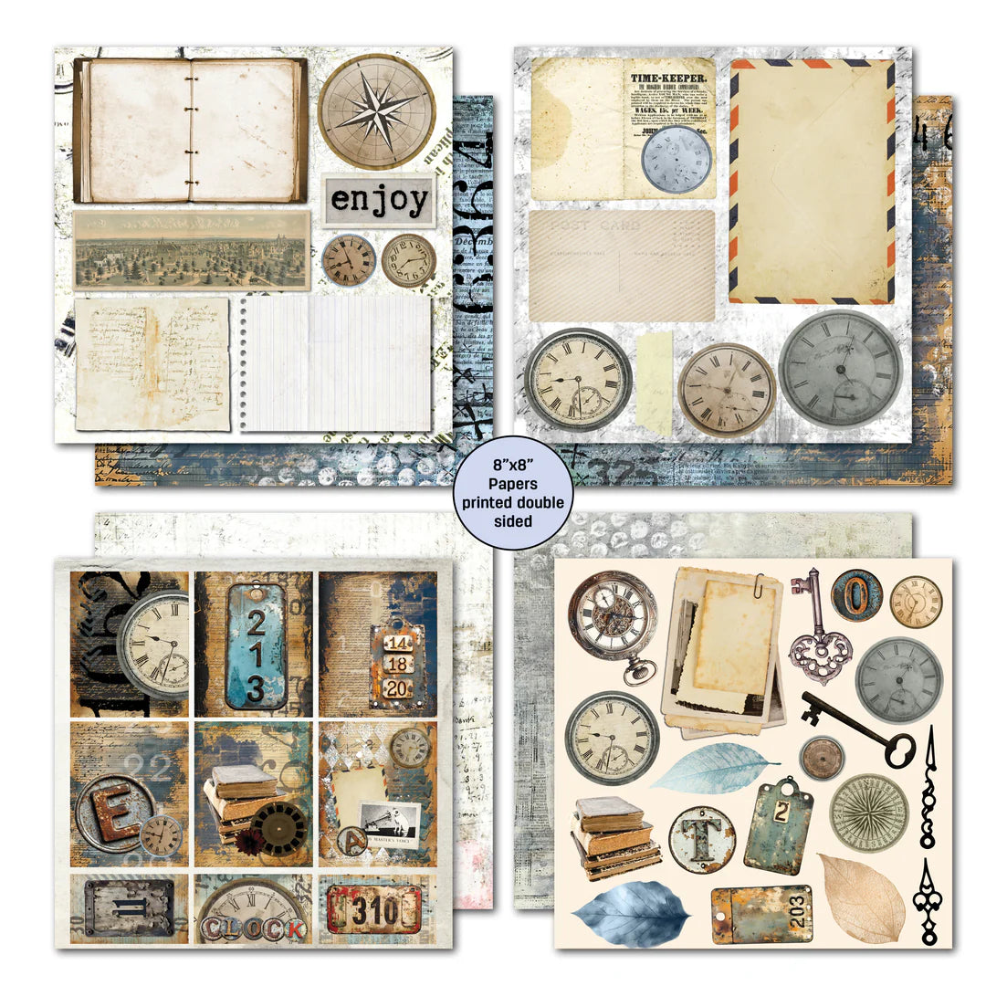 3 Quarter Designs - Eclectic Clockwork 8x8 Pack