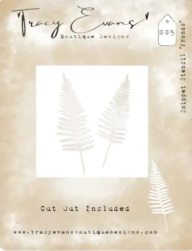 Tracy Evans Boutique Designs - Snippet Stencils - Fronds SS5