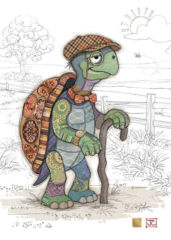 Bug Art Luxury Greeting Cards - Theodore Tortoise
