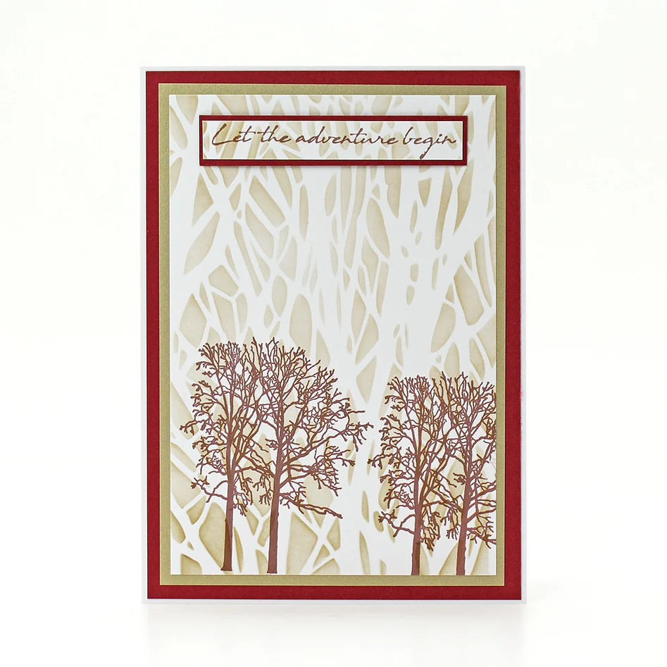Cosmic Shimmer - Andy Skinner Pre Cut Mounted Stamp - Winter Trees