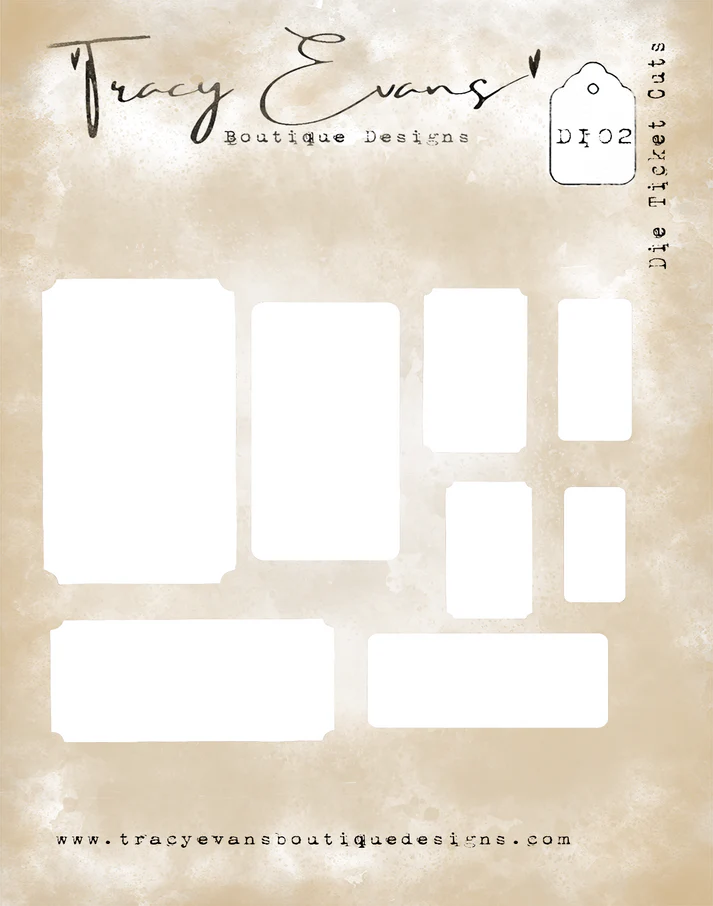 Tracy Evans Boutique Designs - Die Set - Ticket Cuts DI02