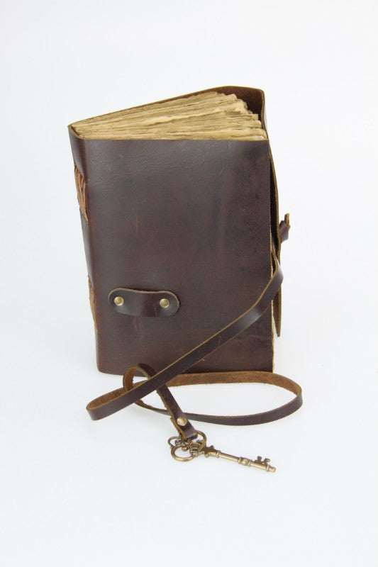 Leather Journal with Key 7"x5"
