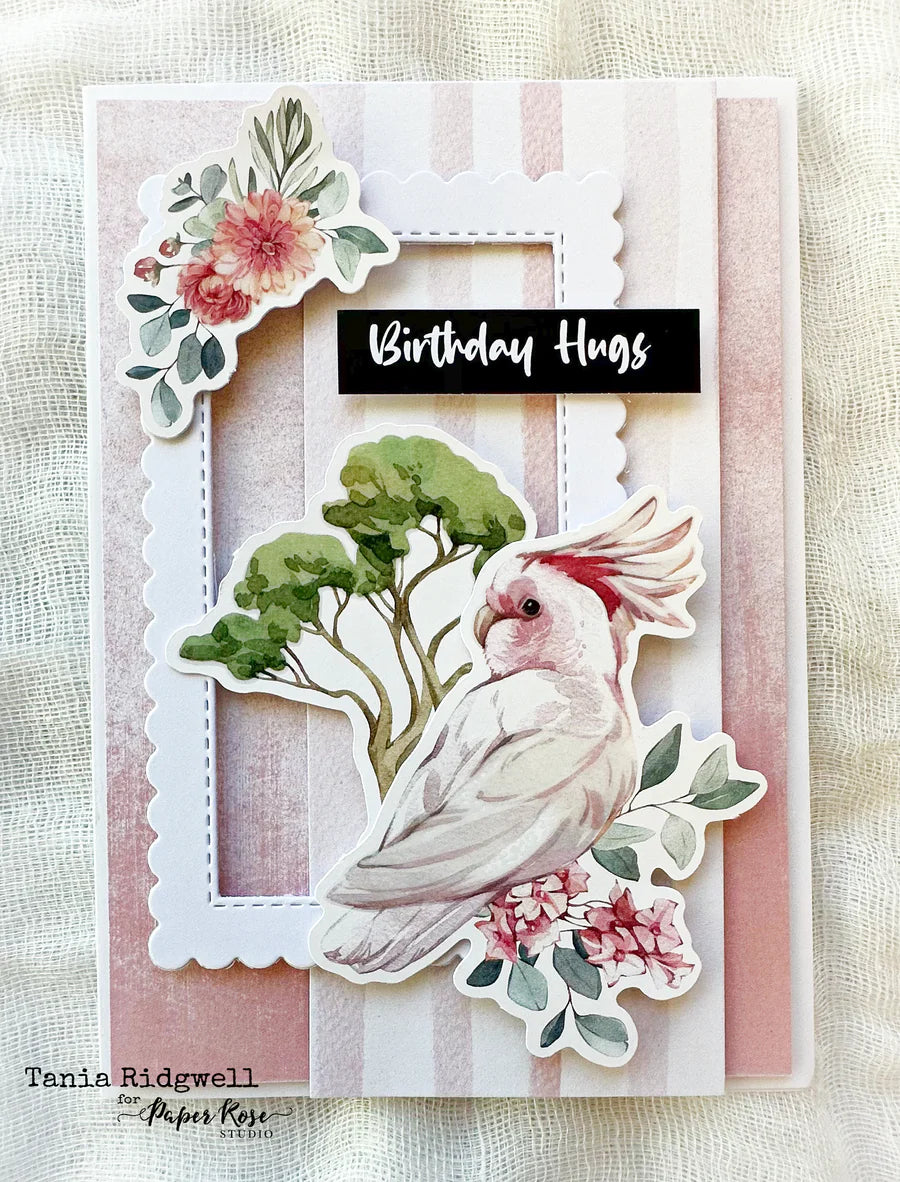 Paper Rose - Embossed Die Cuts - Outback Friends