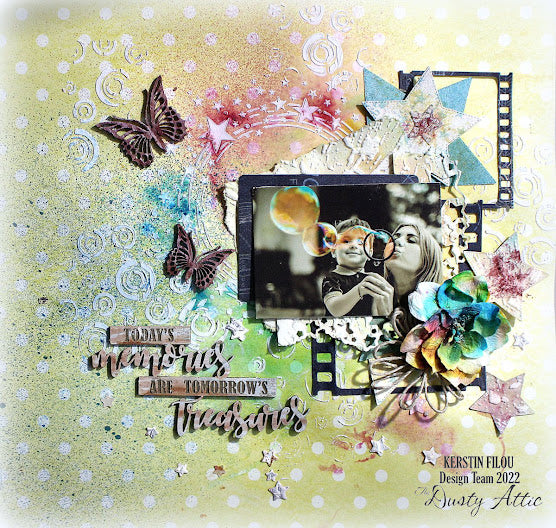 Dusty Attic - Stencil - Bubbles # 2