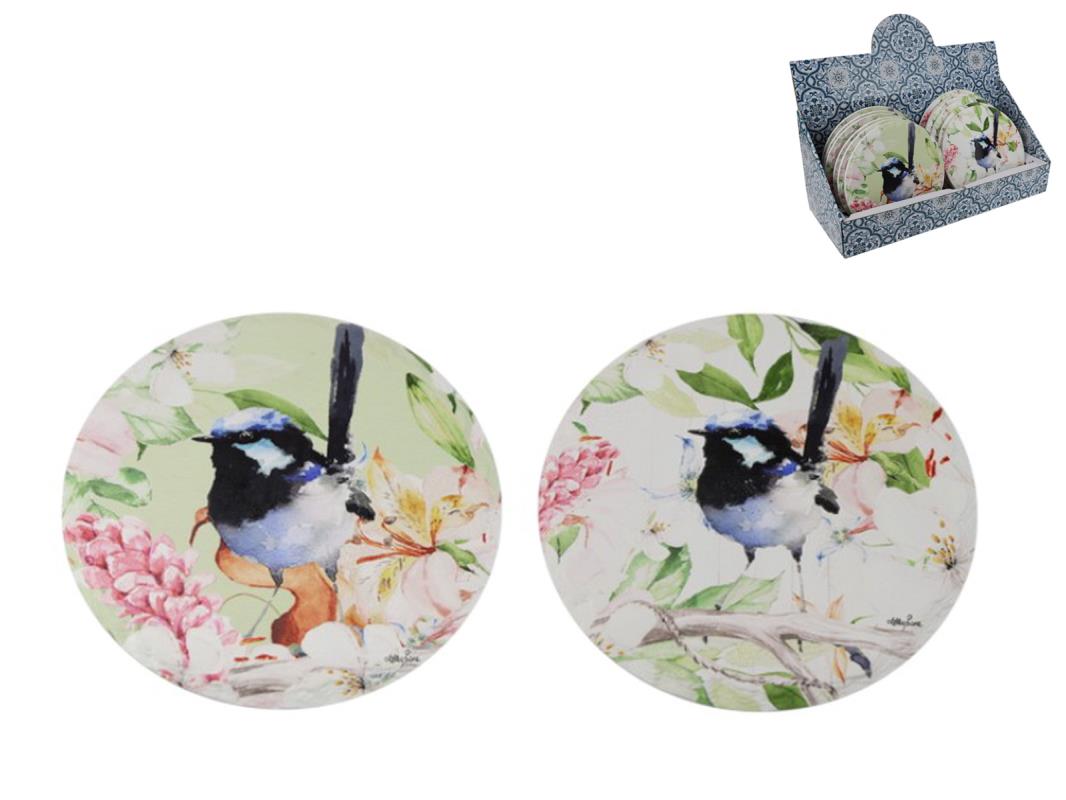 Kelly Lane - Blue Wren 20cm Garden Plague Set of 2