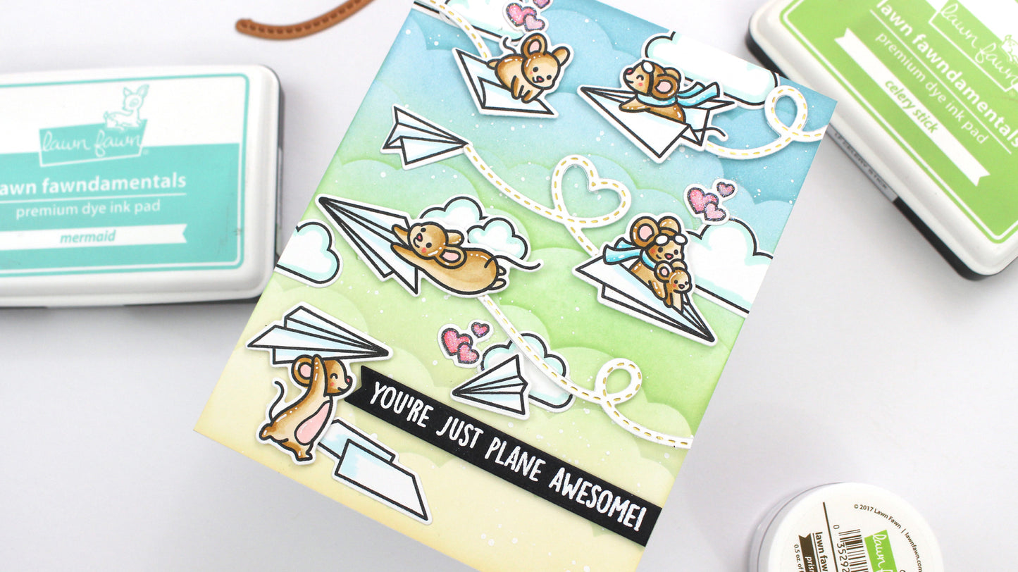 Lawn Fawn Photopolymer Clear Stamps -Just Plane Awesome