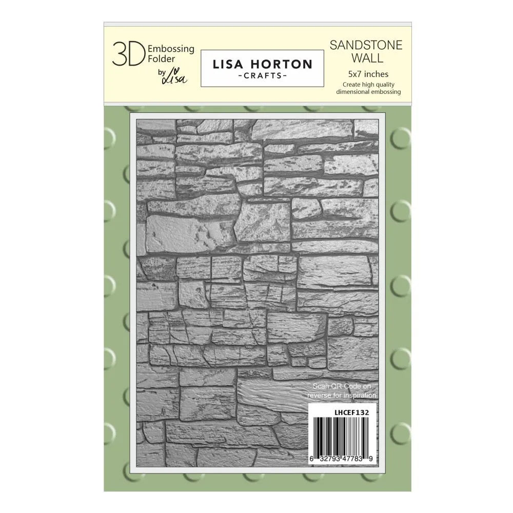 Lisa Hortons -Sandstone Wall 5x7" Embossing Folder