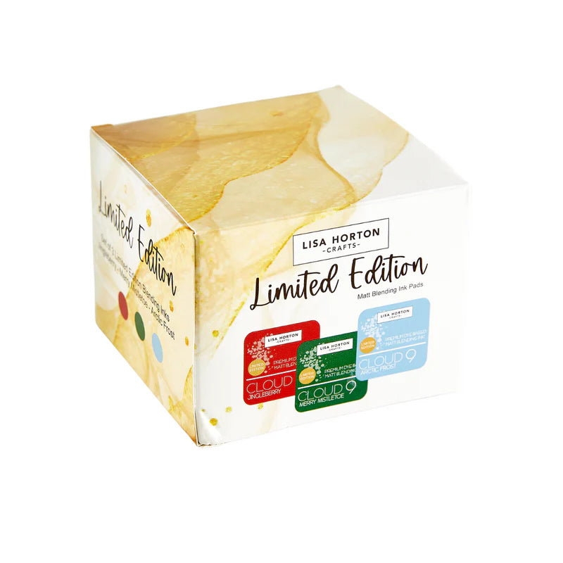 Lisa Horton Crafts Set of 3 Limited Edition Matt Blending Ink Pads - Jingleberry, Merry Mistletoe and Arctic Frost