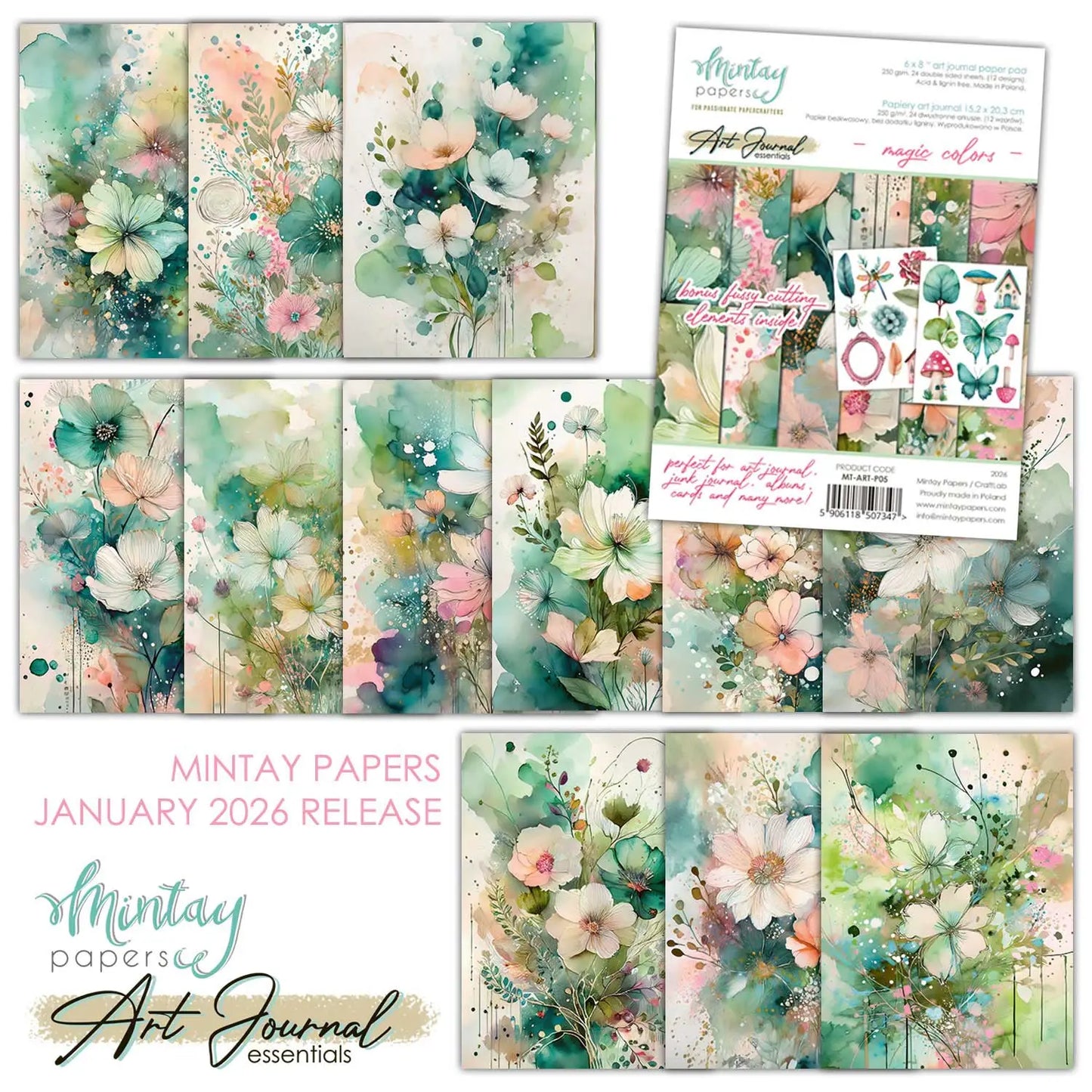 Mintay Papers - Art Journal Essentials - Magic Colours
