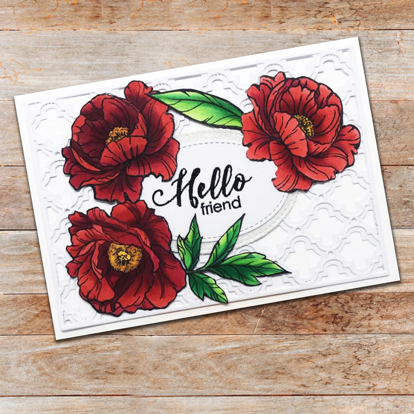 Paper Rose - Metal Die - Quatrefoil Background 1