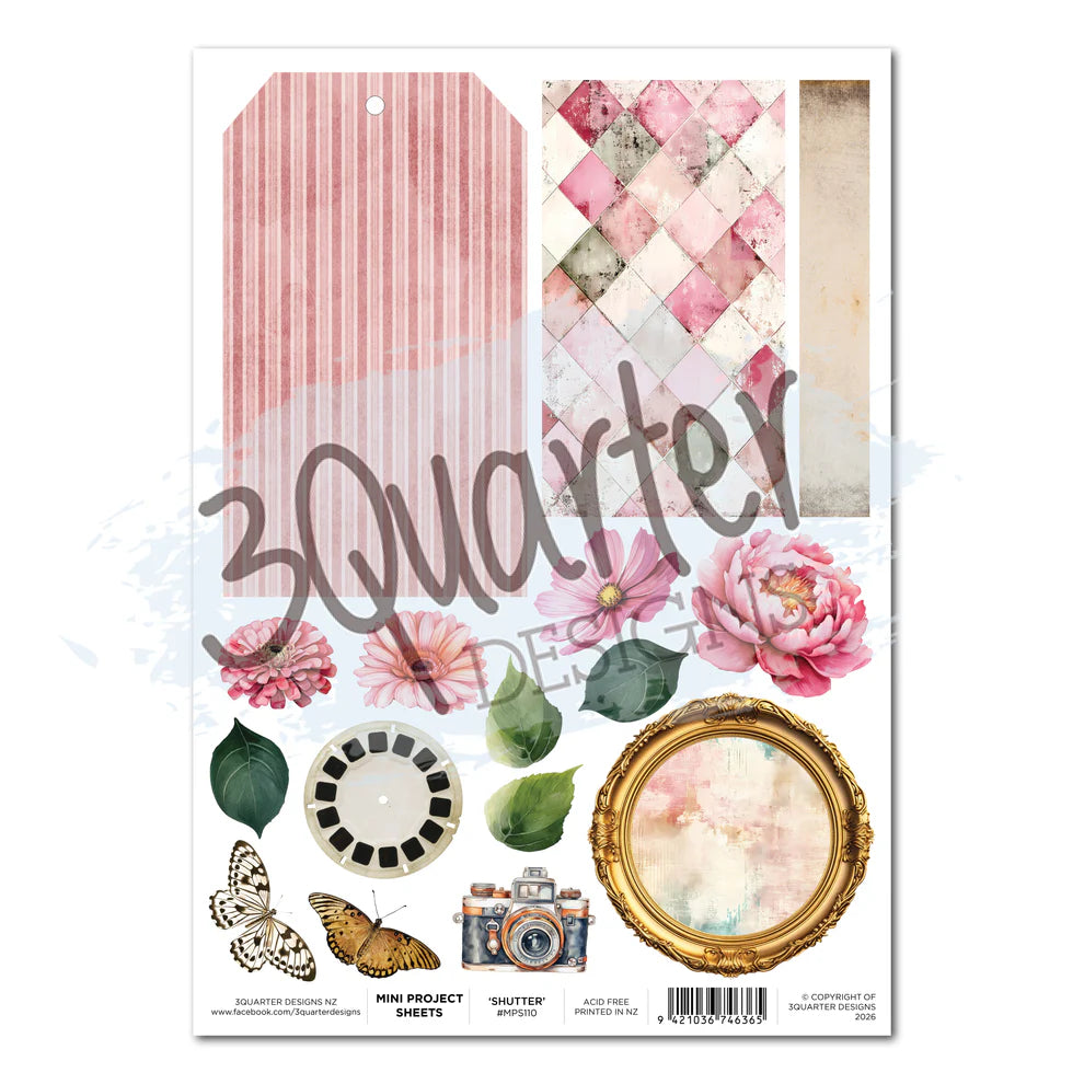 3 Quarter Designs - Mini Project Sheets - Shutter
