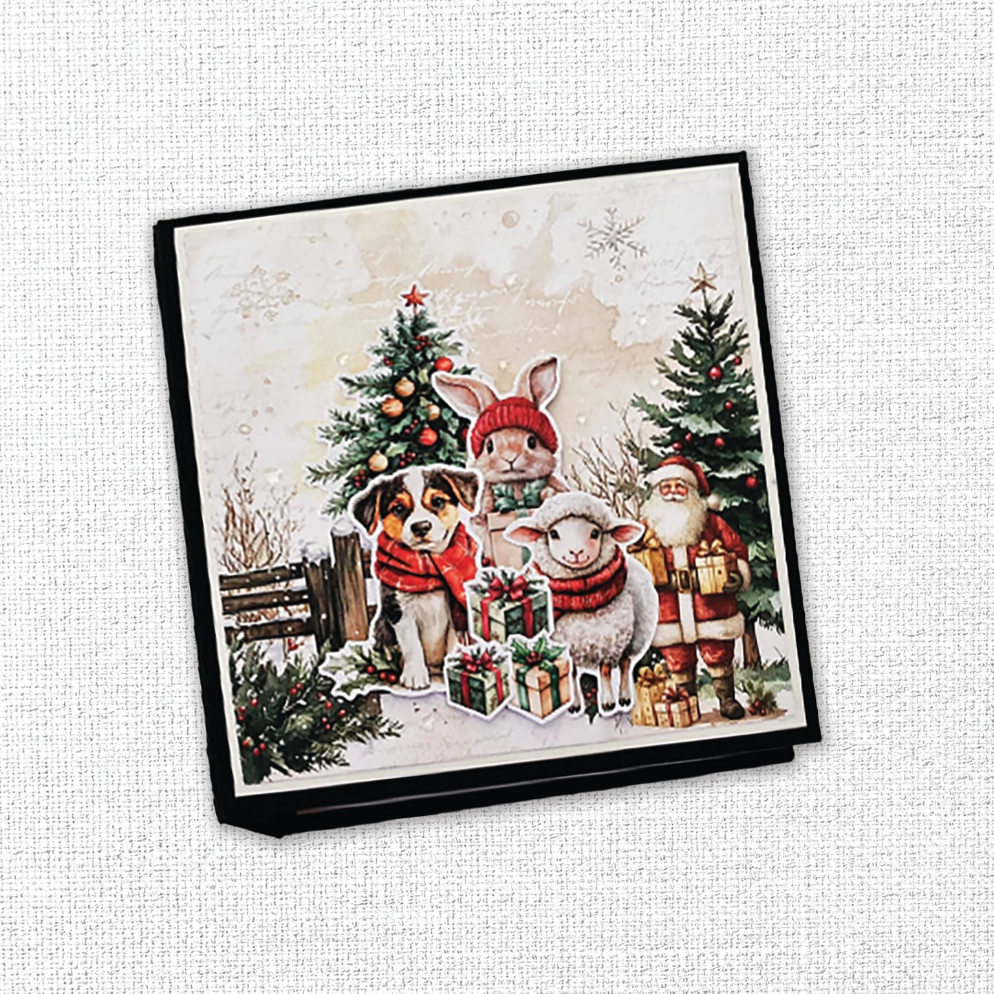 Paper Rose Embossed Die Cuts - Christmas Tree Farm