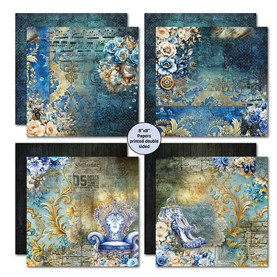 3 Quarter Designs - Grunged Baroque 8x8 Pack