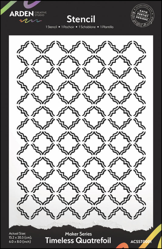 Arden Creative - Hidden Creek Stencil - Timeless Quatrefoil